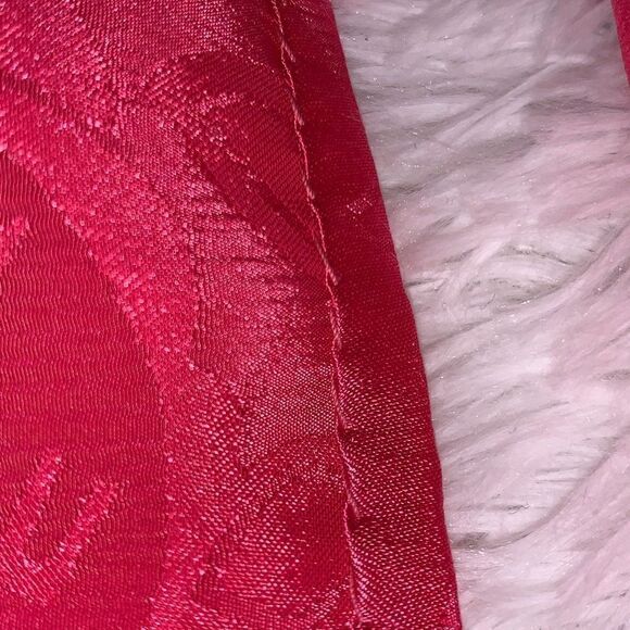 Vintage Pink Floral Imprinted Satin Hand Stitched Long Scarf Wrap 9.5”X45” - Picture 9 of 12